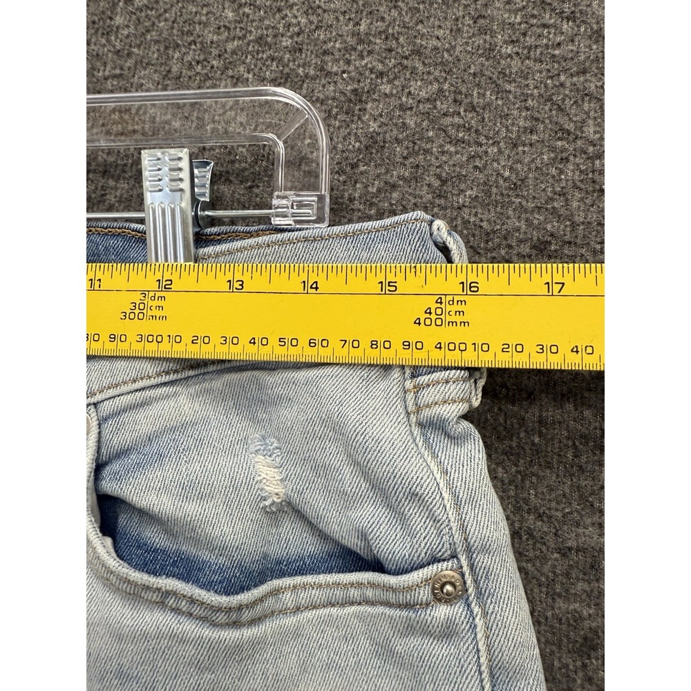 Mens 33x32 H&M Denim Skinny Distressed Jeans Light Wash Coupe Moulante Mid Rise - Picture 6 of 16